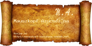 Mauszkopf Azucséna névjegykártya